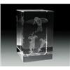 Image 1 : Image 3 Crystal "Hummingbird" rectangular crystal block, by Fyodor Lebedev, containing a laser sc...