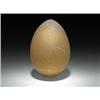 Image 1 : Chris Tedesco large, clear-encased, egg-shaped paperweight, composed of crackled 23-karat gold on...