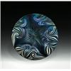 Image 1 : Orient & Flume 1974 abstract patterned surface design paperweight, with a Tiffany-style feather p...