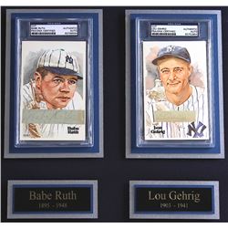 Babe Ruth, Lou Gehrig, Joe DiMaggio & Mickey Mantle Signed 
