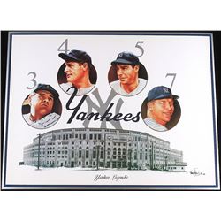 Babe Ruth, Lou Gehrig, Joe DiMaggio & Mickey Mantle Signed 