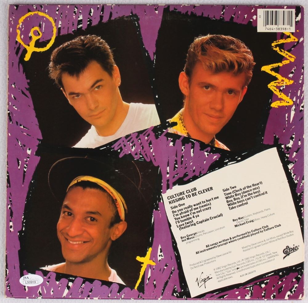 Boy George, Jon Moss, Roy Hay & Mikey Craig Signed "Culture Club ...