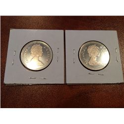 (2) 1981-84 Canada 50 Cent PR