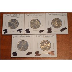 (5) 2007 Canada Quarter  - (Mixed) - UNC