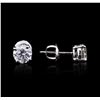Image 4 : 14KT White Gold 1.24ctw Diamond Solitaire Earrings