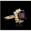Image 4 : 14KT Yellow Gold 9.79ct Ruby and Diamond Ring