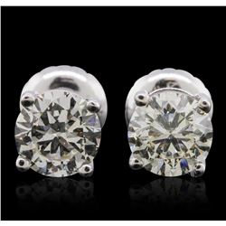 14KT White Gold 0.94ctw Diamond Solitaire Earrings