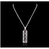 Image 1 : 14KT White Gold 155.79ct Kunzite and Diamond Pendant With Chain