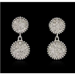 14KT White Gold 1.18ctw Diamond Earrings