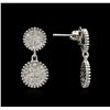 Image 2 : 14KT White Gold 1.18ctw Diamond Earrings