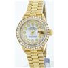 Image 1 : Rolex President 18KT Gold Diamond DateJust Ladies Watch