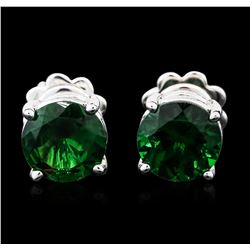 14KT White Gold 2.72ctw Tsavorite Earrings