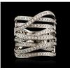 Image 1 : 14KT White Gold 1.36ctw Diamond Ring