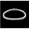 Image 1 : 18KT White Gold 11.66ctw Diamond Tennis Bracelet