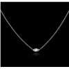 Image 2 : 14KT White Gold 0.20ct Diamond Solitaire Necklace