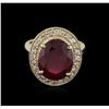 Image 1 : 14KT Yellow Gold 8.12ct Ruby and Diamond Ring