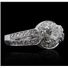 Image 2 : 14KT White Gold 1.63ctw Diamond Ring