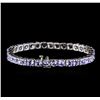 Image 2 : 14KT White Gold 16.43ctw Tanzanite Bracelet