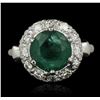 Image 1 : 14KT White Gold 2.37ct Emerald and Diamond Ring