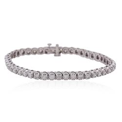 14KT White Gold 3.24ctw Diamond Tennis Bracelet