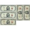 Image 1 : 1963 $5 Red Seal Bill Lot of 5