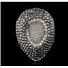 Image 1 : Silver 1.84ct Druzy Quartz and Cubic Zirconia