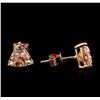 Image 2 : 14KT Rose Gold 2.28ctw Morganite Earrings