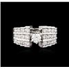 Image 1 : 18KT White Gold 1.54ctw Diamond Ring