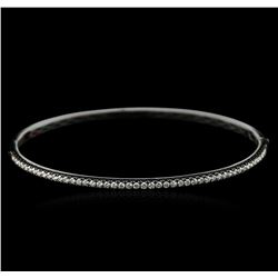 14KT White Gold 0.68ctw Diamond Bangle Bracelet