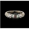 Image 1 : 14KT White Gold Pearl Ring