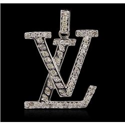 14KT White Gold 0.49ctw Diamond Pendant