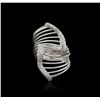 Image 1 : 14KT White Gold 0.58ctw Diamond Ring