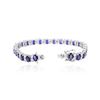 Image 3 : 14KT White Gold 13.00ctw Sapphire and Diamond Bracelet