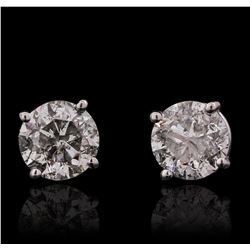 14KT White Gold 1.35ctw Diamond Solitaire Earrings