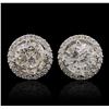 Image 1 : 18KT White Gold 3.14ctw Diamond Stud Earrings