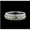 Image 1 : 14KT White Gold 0.85ctw Diamond Ring