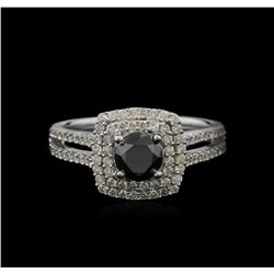 1.39ctw Black Diamond Ring - 14KT White Gold