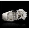 Image 4 : 18KT White Gold 4.16ctw Diamond Ring
