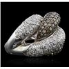 Image 2 : 14KT White Gold 4.98ctw Diamond Ring