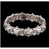 Image 1 : 14KT White Gold 3.77ctw Diamond Bracelet