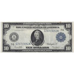 1914 $10 Federal Reserve Note Blue Seal