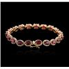 Image 2 : 14KT Rose Gold 19.03ctw Ruby and Diamonds Bracelet