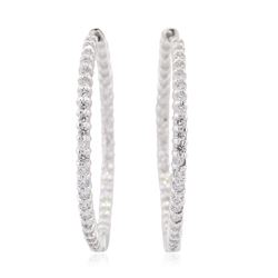 14KT White Gold 1.03ctw Diamond Earrings