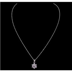 14KT White Gold 1.25ctw Diamond Pendant With Chain