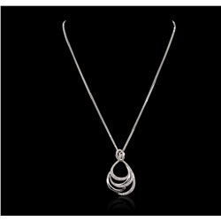 14KT White Gold 1.21ctw Diamond Pendant With Chain