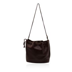 Hermes Brown Leather Bag With Shoulder Sling