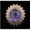Image 1 : 14KT Rose Gold 8.53ct Tanzanite and Diamond Ring