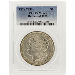 1878 PCGS MS63 7 Feathers Morgan Silver Dollar