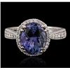 Image 1 : 18KT White Gold 3.31ct Tanzanite and Diamond Ring