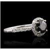 Image 2 : 14KT White Gold 1.51ctw Diamond Ring